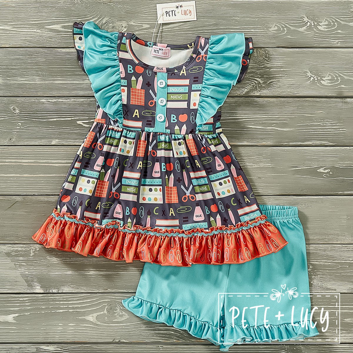 Back to School-Ready to Learn 2 Piece Shorts Set