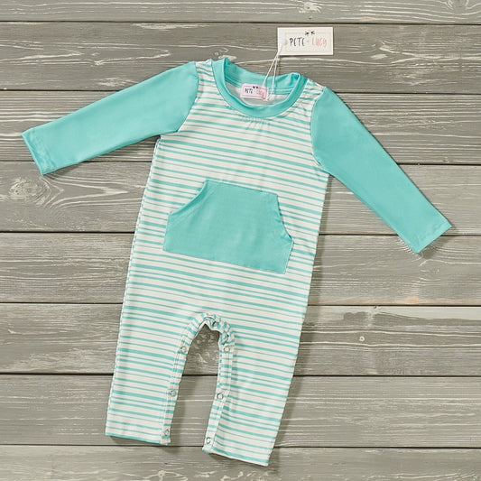 Jade Stripe Romper