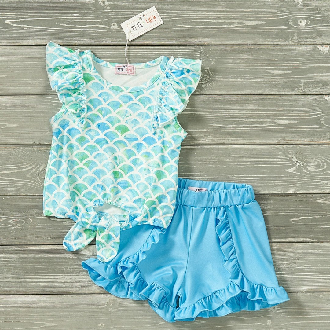 Marvelous Mermaid 2 Piece Shorts Set