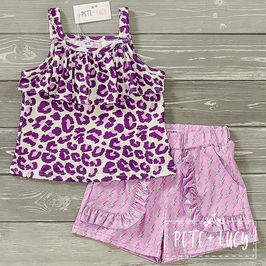Retro Vides 2 Piece Shorts Set