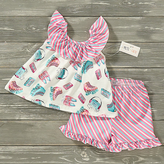 Skater Girl 2 Piece Shorts Set